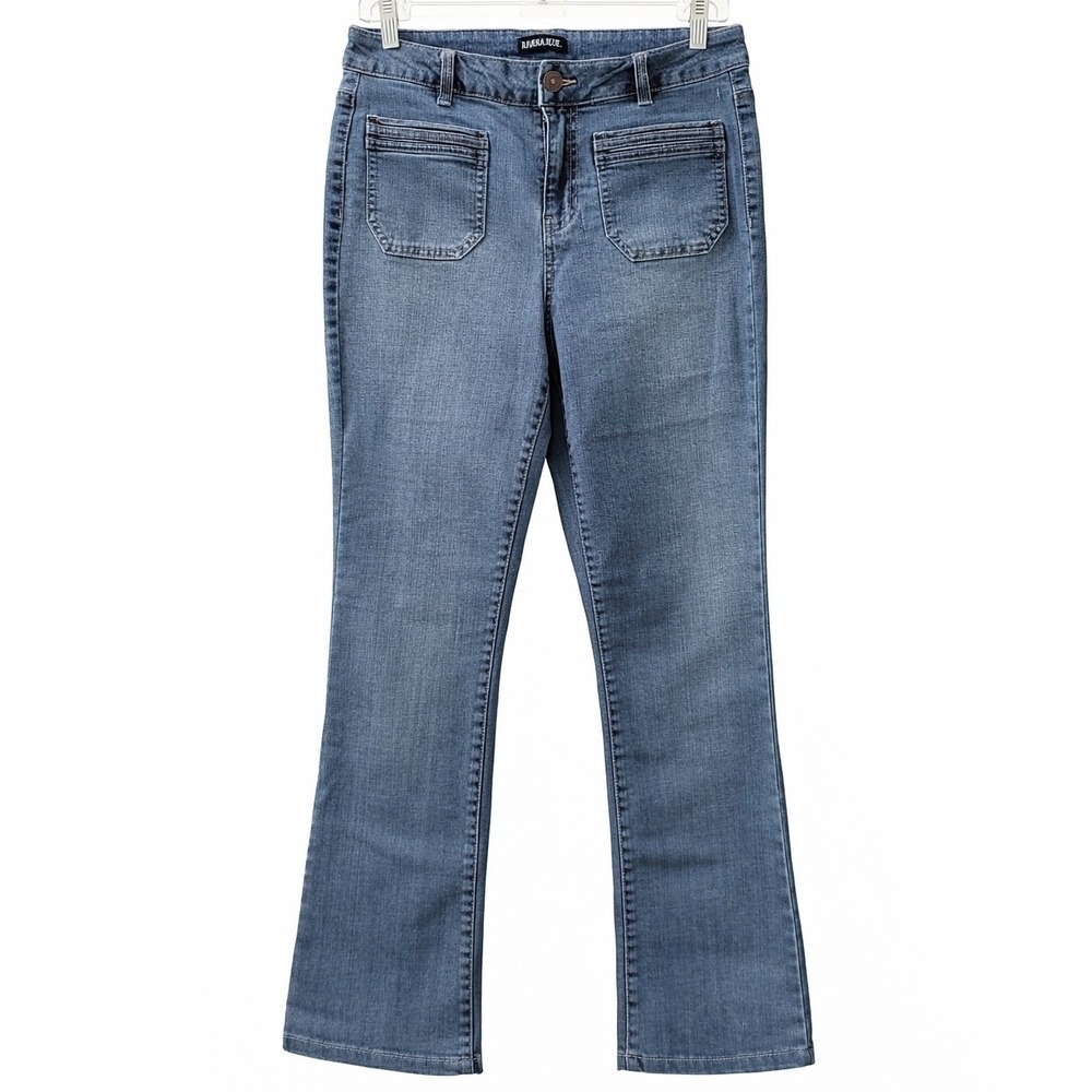 Jeans Rivera Blue Womens Patch Pocket Bootcut Jeans Medium Wash Denim Size 8 / M